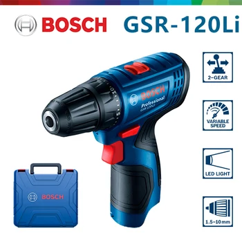 Bosch GSR 120-LI 12 Литиева електрическа бормашина Акумулаторна Безжична Домакински Отвертка Дървообработващи Стоманени Водача електрически инструменти