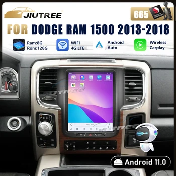 Авто мултимедиен плеър с Android 11 128 Грама За Dodge RAM 1500 2013-2018 Видео Оттичане стереоэкран, GPS-навигация, главното устройство Carplay