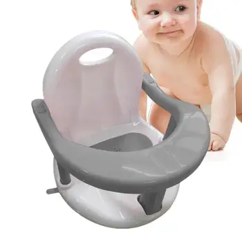 Детската седалка за вана е Преносимо Детско столче за заседналия къпане, Стол за баня С подкрепата на облегалката и нещастници, постоянен душ
