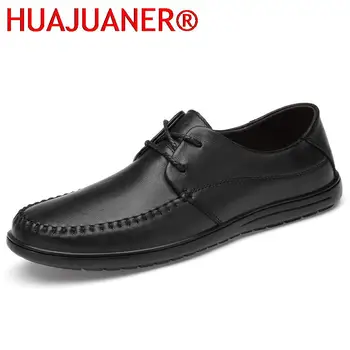 Ежедневни обувки, Мъжки Oxfords от естествена кожа, Обувки за мъже, Новост 2023 година, Луксозни и ежедневни обувки за делови мъж в Британски стил