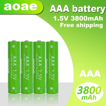 Алкална батерия с висок капацитет 1,5 ааа 3800 ма батерия aaa NI-MH батерия, подходяща за часа, мишки, играчки + безплатна доставка
