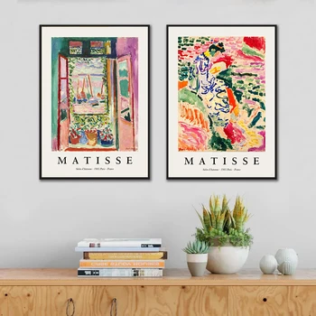 Реколта ретро плакати и щампи Анри Матис, Абстрактен пейзаж, Монтиране на изкуството, платно, картини За дома Хол