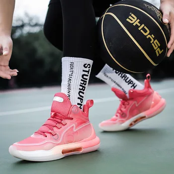 Нови маркови мъжки ежедневни обувки с високо качество флуоресцентно баскетбол обувки на високи маратонки, модни спортни двойки открит офроуд обувки