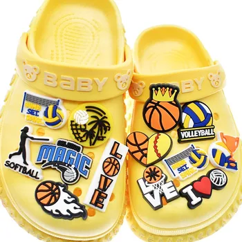 1бр Баскетбол, Бейзбол, Волейбол, Спортни обувки Висулки Бижута Крокодил Градински Сандали и Аксесоари за обувки, Подходящи за детски подаръци, за парти