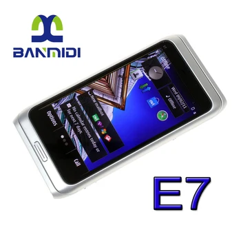 Оригинален Мобилен телефон E7 E7-00 Wi-Fi 3G 8MP 16GB Смартфон Symbian Belle OS, 4