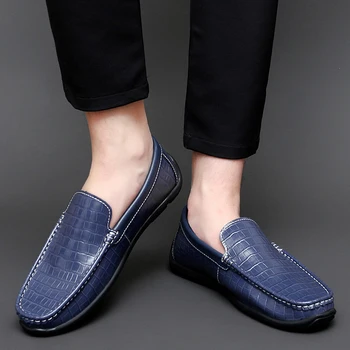Мъжки Мокасини, обувки от естествена бизнес ежедневието на кожата, висококачествени обувки за краката, мъжки обувки на точки, Лоферы, Дишащи и удобни