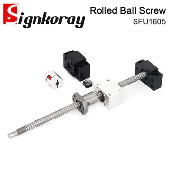 Roll свд SignkoRay SFU1605 150-1250 мм с Единична химикалка гайка BK/BF12 RM1605 с шариковым винт, изработен За 3D-принтер с ЦПУ
