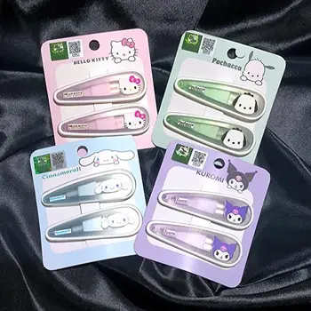 Нов Кавайный Сладък Sanrio Hellokitty Kuromi Cinnamoroll Pochacco Шнола За Коса Bb Скоба За Край На Cartoony Атрактивен Подарък За Рожден Ден За Момичета