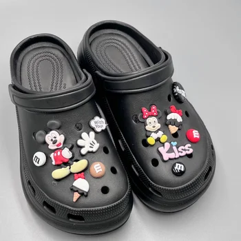 Сладки Обувки с Мики Маус, Висулки за Crocs, Набор от Бижута, Продажба на Аксесоари Crocs, Женска и Детска Градина, Обувки, Декор, Подаръци