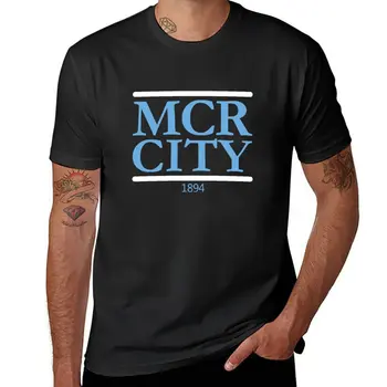 Нова тениска на Man City небесносин, тениски по поръчка, тениски оверсайз, тениски големи размери, мъжки памучни ризи