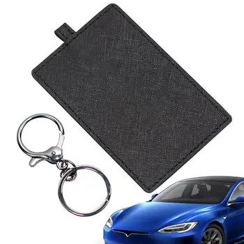 Авто Кожен калъф за ключове, защитен капак, ключ за Tesla Model 3, модел Y 20172021, Аксесоари, чанта за ключове, джоб за ключове За Tesla