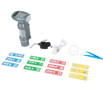 Електронен дигитален микроскоп Детски ръчен 12 пластмасови части за проби, вградени в 8 led светлини за наблюдение на растения