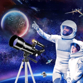 Професионален Астрономически Телескоп 233 Пъти за космически Монокуляра с Окуляром 70 мм, Мощен Бинокъл за Нощно Виждане за Къмпинг Звезден хотел