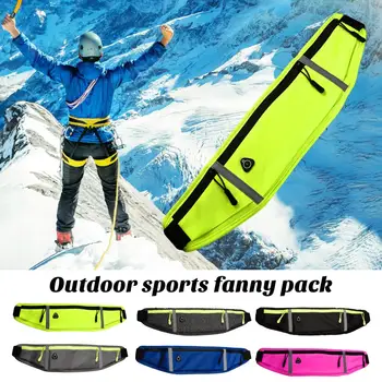 Поясная чанта за спорт на открито, стилен поясная чанта с 3 джобове, Универсална водоустойчива поясная чанта за активна почивка за мъже за бягане