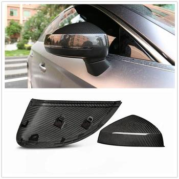 2 бр., Огледален капак от въглеродни влакна, калъф за външната врата на колата, Страничен капак за обратно виждане, калъф за Audi A3 S3 RS3 2014-2018