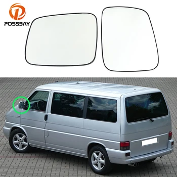 Чифт автомобилни левите и десните прозрачни странични огледала за обратно виждане, стъклени външни аксесоари за Volkswagen VW T4 1990-2003, Авточасти