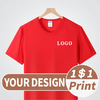 Модна тениска с принтом и бродирани логото, ежедневни тениски с къси ръкави, индивидуален лого, персонализиран дизайн, текст, отпечатан модел 