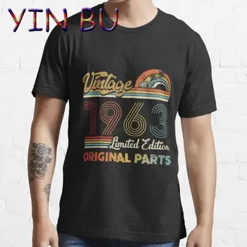 Vintage 1963 г., Лимитирана серия Оригинални резервни части, Мъжки Ризи, Памучен облекло в стил Хип-хоп, Блузи с къс ръкав, XS-3XL