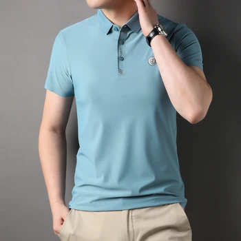 Немаркирующая Мъжки дрехи, Тениска-с къси ръкави за мъжки дрехи, Луксозни Летни Блузи с къси ръкави и бродирани принтом S6018