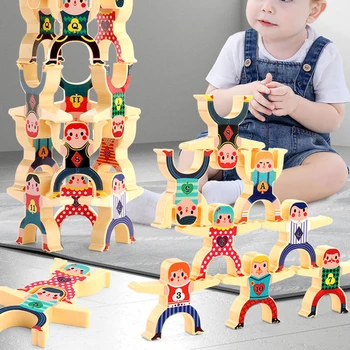 Детска играчка Дженга, Балансирующие Игри, пъзел Игра, тренирующая мозъка на детето, Игри за родители и деца в ранна възраст