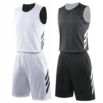 Заден комплект баскетболни майок, Окото баскетболно тениска без ръкави, Спортен топ, Мъжки двустранен униформи, Спортни облекла, потници
