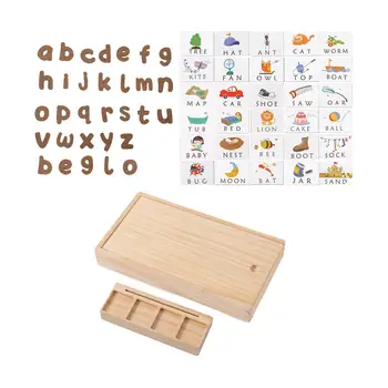 Флаш-карти с букви от азбуката, образователна играчка, игра с писането на алфавитных думи за момичета, момчета, деца, деца