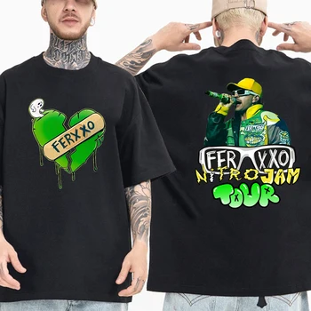 Feid Ferxxo Tour 2023 Тениска Harajuku Ежедневни Риза в стил Хип-Хоп и Rnb Рапър Козметична Облекло