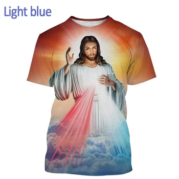 2023 най-Новият Исус Кристофър с 3D принтиране, Модни и Ежедневни риза в стил хип-хоп Харадзюку, Религиозна тениска