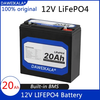 Нова Батерия LiFePO4 12 В 20Ah, литиево-желязо-фосфатный Батерия 12 В 24 В, LiFePO4, Акумулаторна батерия за детски скутери, Извънбордови мотор, без данък