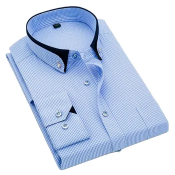 Batmo 2023, ново записване, пролетни ежедневни ризи с високо качество, мъжки ризи в клетката, бели мъжки ризи размер плюс G86