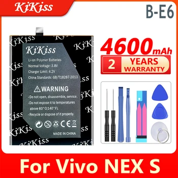 Мощна батерия KiKiss капацитет от 4600 mah B-E6 BE6 за батерии на мобилни телефони Vivo NEX S NEXS