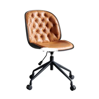 Модерен минималистичен домашен компютърен стол удобен заседнал офис подвижен въртящ се стол скандинавски прост работно бюро със стол за стая