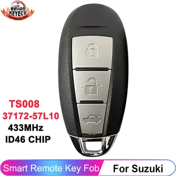KEYECU FCC ID: TS008 Smart Remote Key Fob 3 бутона 433 Mhz PCF7952 ID46 чип За Suzuki Swift Kizashi 2010-2016 PN: 37172-57L10