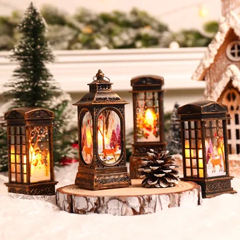 Коледен фенер, лампа във формата на Дядо Коледа, Снежен човек, Забавни Коледни декорации 2023, Коледна украса, Подаръци за Нова година 2024