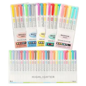 25 Цвята Мил дръжка-светлини с двойна глава Художествен маркер Японската Луминесцентна дръжка Sofe Color Ученически Канцеларски материали