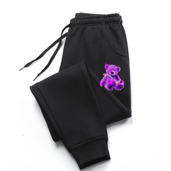 Мъжки панталони в стил Сбогом Teddy Bear Kawaii Y2K, Мъжки панталони с кръгло деколте за мъже, Летни Свободни панталони за мъже, свободни памучни пуловери Оверсайз