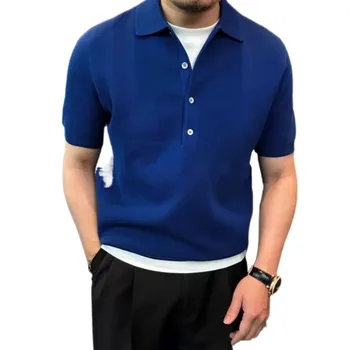 Лятна мъжка тениска с къс ръкав за спорт на открито, ежедневни фланелка за голф, 2023