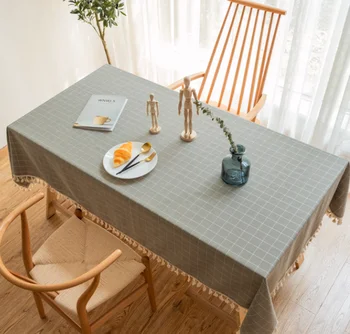 Нова декоративна бельо покривка с ресни, правоъгълно покритие за маса, сватбена, чай, дизайн радиаторной решетки