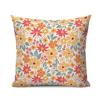 Цветна калъфка за възглавница-квадратен калъф за диванной възглавници-акварели цветя-калъф за възглавница-25x25 ~ 70x70 см