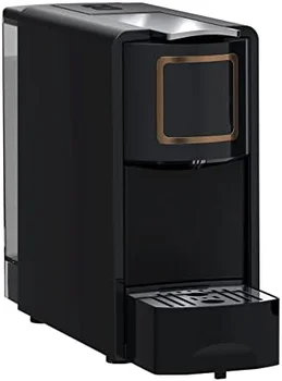 Машина за приготвяне на зелен Nespresso - Програмируеми капсула за приготвяне на кафе, която е съвместима с голям подвижен резервоар за вода и тава за капки, черна