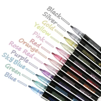 12 цвята 24 цвят Color Dream Двойна линейна дръжка Контур дръжка луминесцентна писалка за рисуване