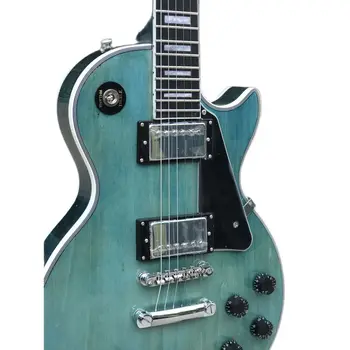 Най-добрата заводска настройка Новата светло синя висококачествена електрическа китара с 6 струни
