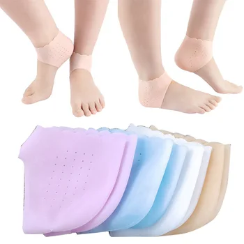 2 бр. Нови силиконови чорапи за грижа за краката, хидратиращ гел, Тънки чорапи, на петите с дупки, Протектори за грижа за кожата на краката, средство за грижа за краката