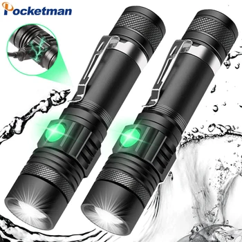 POCKETMAN Най-ярко фенерче led фенер T6/L2/V6 Мащабируем фенер Велосипеден фенер USB Акумулаторна лампа да използвате батерията 1 *18650