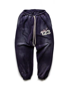 Спортни панталони RRR123 за мъже и жени е 1:1, висококачествени панталони RRR123 с выстиранным модел, панталони с поролоновым принтом за улични мъже