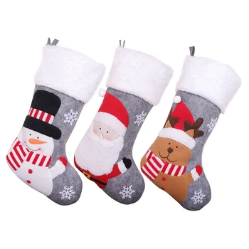 Традиционните Коледни Чорапи от 3 теми, Снежен човек, Дядо Лосове С Снежинкой, подарък за Коледното парти