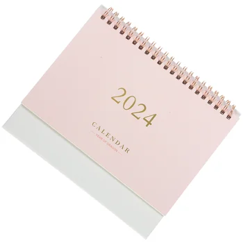 Настолен календар в 2024 Година, Преносим месечен декор, настолна корейската версия, декоративна хартия за ежедневна употреба, Мини-програма за офиса студенти