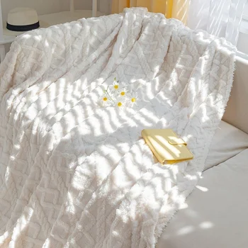 Бархатное одеяло, защитно одеяло в клетката, покривки с топла дрямка, прахоустойчив калъф за дивана, домашен декор