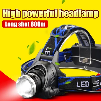 Супер мощен сензор за фарове USB акумулаторни led светлини фенерче 18650 фенер на къмпинг, риболов главоболие лампа водоустойчив главоболие