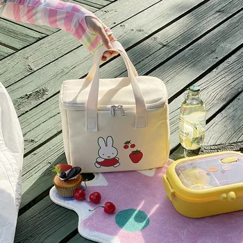 Случайна чанта за обяд Miffy, преносими офис служители с висок външен изглед, чанта за майките, чанти за пикник, студентски преносима холщовая чанта